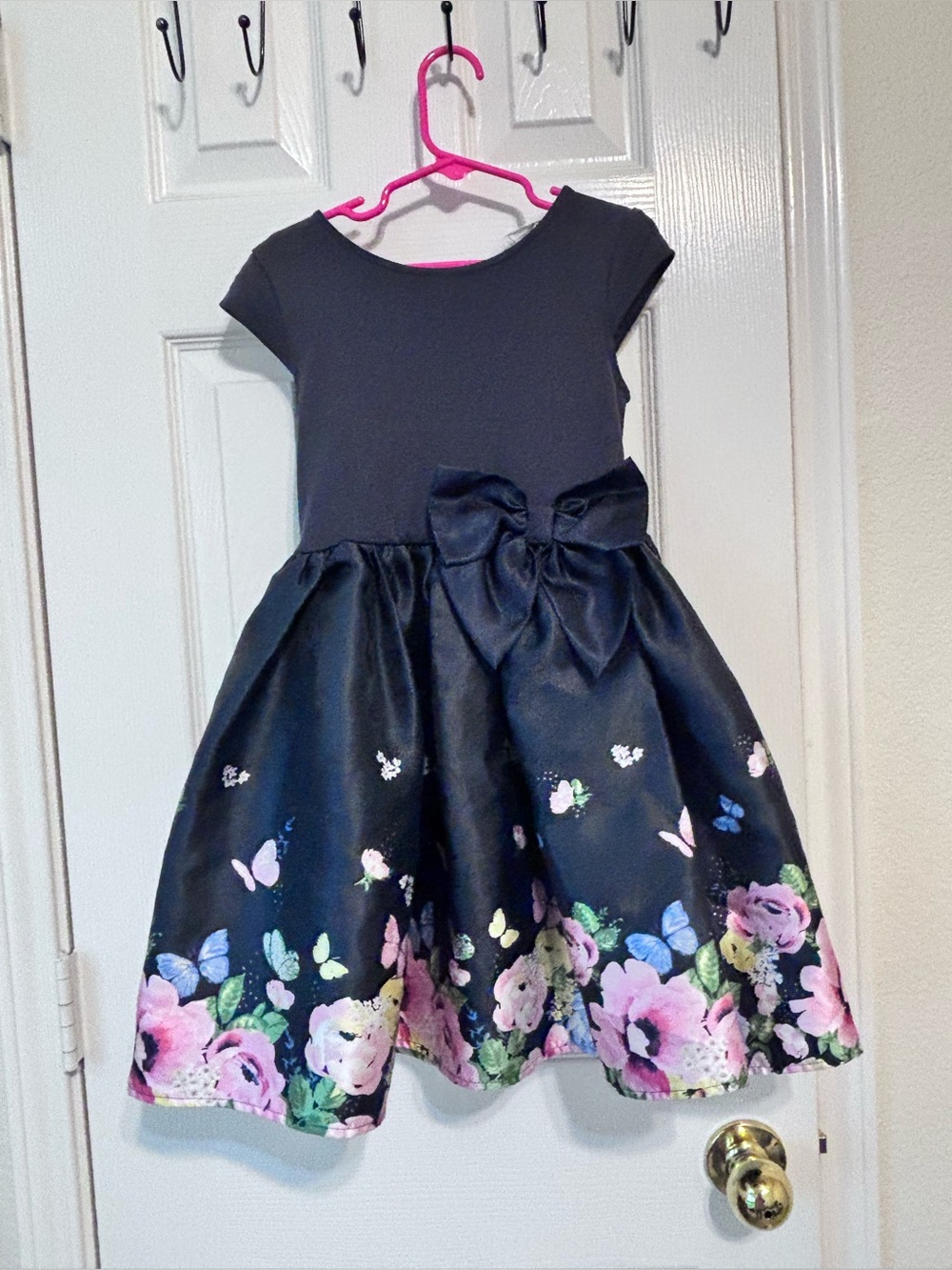 H&M Navy Top with Hot Pink Trim
